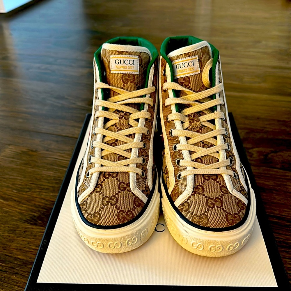 Authentic high top Gucci sneakers